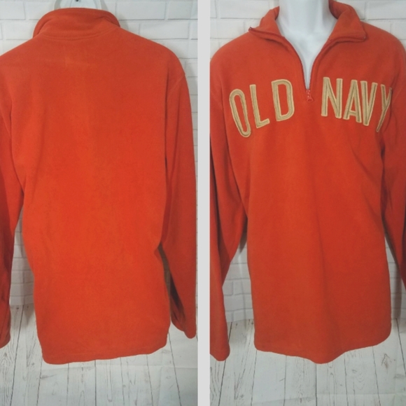 Old Navy Orange Fleece Pullover Sweater - Picture 1 of 6